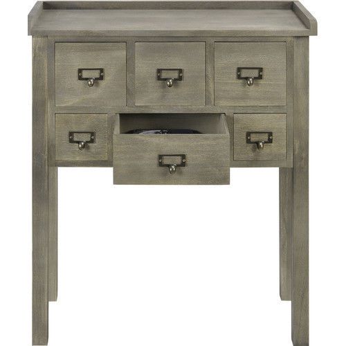 tall Console Table 6 Drawer Accent wide entryway unique wood painted Furniture