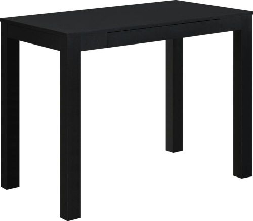 Altra Parsons Desk with Drawer, Pure Black Finish