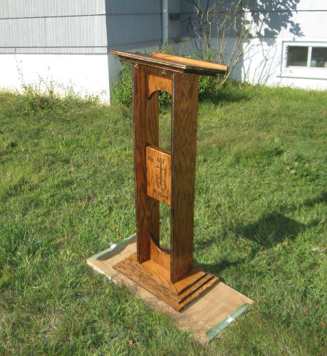 Podium, Lectionary Stand, Lectern with Logo Symbol for Business, Church, Chapel