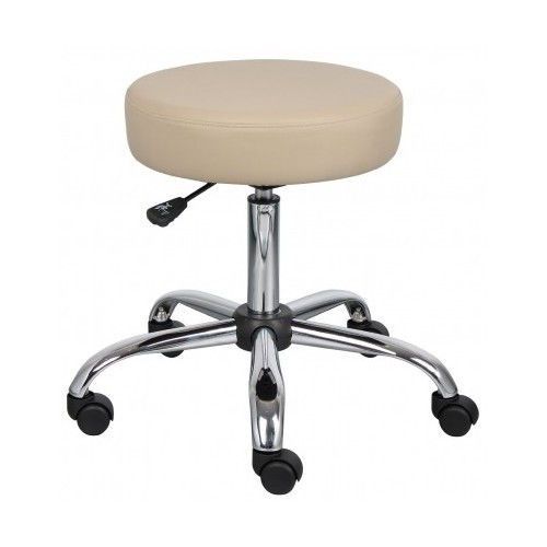 Rolling Office Chair Medical Stool  Beige Desk Office Seats Adjustable Computer