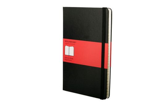 Moleskine black hardcover address book - large size for sale