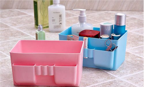 Plastic Desk Storage Box jewelry Stationery Makeup Cosmetic Desk Organizer