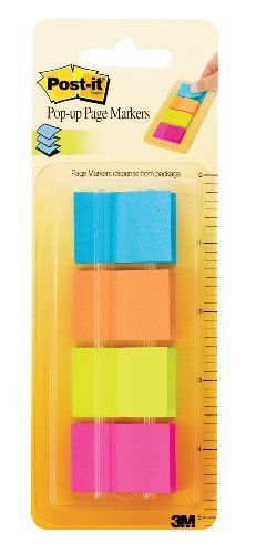 Post-it Pop-up Page Markers - Removable, Self-adhesive - 1&#034; X 1.50&#034; - (672p1)