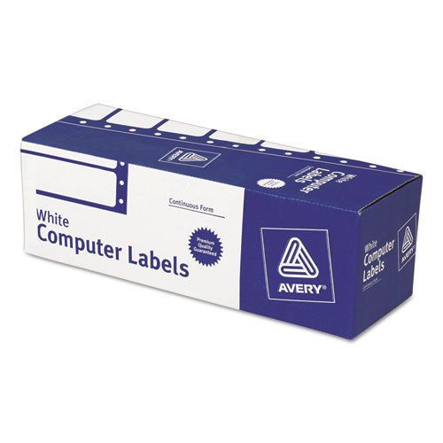 Dot matrix printer address labels, 1 across, 15/16 x 3, white, 5000/box for sale