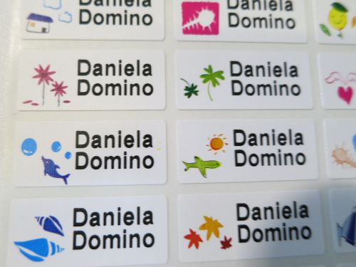150 matte personalized sea world waterproof name sticker daycare 3 x 1.3cm label for sale