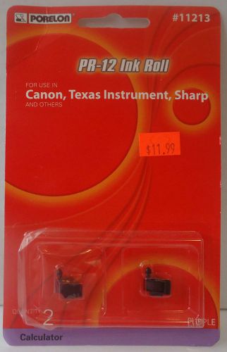 1 Porelon Calculator PR12 Ink Roll for Canon Sharp Texas Instrument New 11213