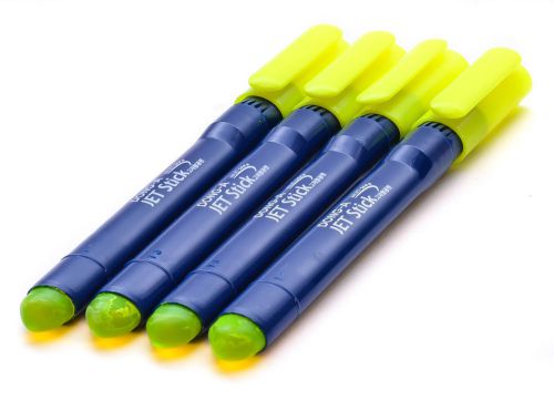 Dong-A P&amp;T JET Stick Dry Yellow Fluorescent Highlighter 6 Count