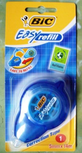2 BIC Easy Refill Correction Tape 5mm x 14m New