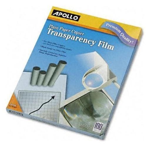 Apollo Transparency Film - Letter - 8.50&#034; X 11&#034; - 100 / Box - Clear (PP100C)