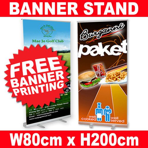 Retractabel Roll Up Banner Stand Trade Show Pop Up Banner Display FREE Printing
