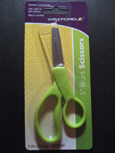 Scissors *NEW* Wexford 5&#034; blunt tip scissors - green handle
