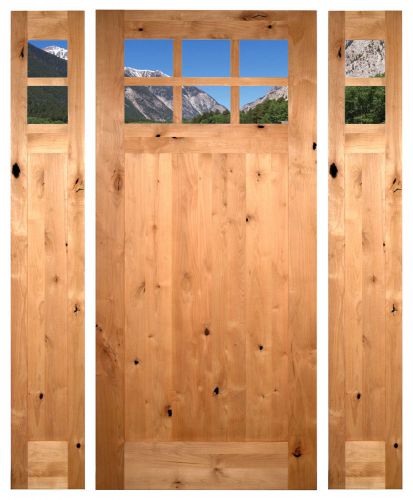 New construction entry door with sidelights craftsman style door 36&#034; x 80&#034; for sale