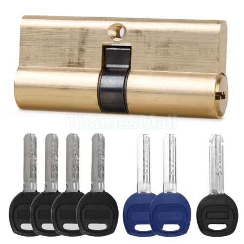 70mm 35/35 brass key cylinder door lock barrel anti bump/drill/pick +7 keys for sale