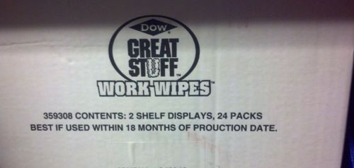 Dow GREAT STUFF Work Wipes  Safe Fast Clean Up (1 Full Case / 24pk )  BRAND NEW