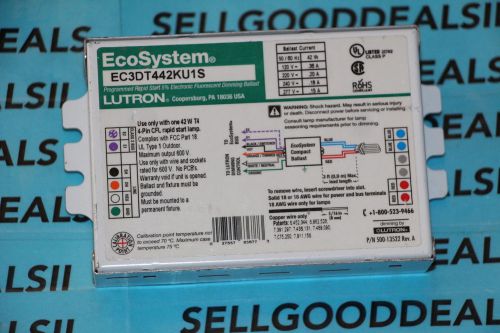 Lutron ec3dt442ku1s ecosystem dimming ballast rs for one 42w t4 4-pin cfl new for sale
