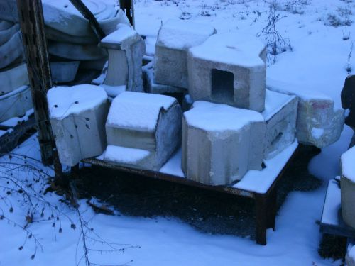 Lot of (10) Pallets Misc Concrete Stone from Former Norwich State Hospital