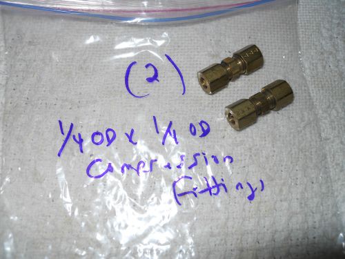 Lot of two 1/4 x 1/4 inch OD Compression Couplings