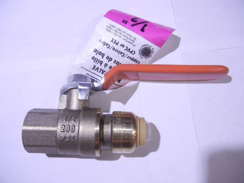3/4&#034; Sharkbite Style Ball valve, Push Fit, 3.5 inches long (M157)