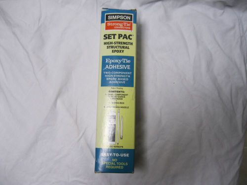 Simpson strongtie epoxy-tie set-pac anchoring adhesive 10 fl oz model set pac 10 for sale