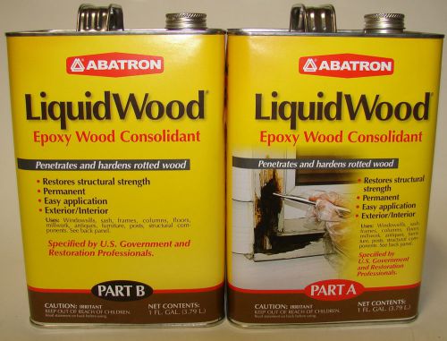 Abatron liquidwood® epoxy wood consolidant 2 gallons kit part a &amp; part b for sale