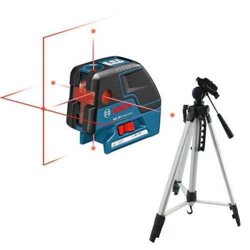 Bosch GCL 25 Self-Leveling 5-Point Alignment Laser with Cross-Line + Tripod