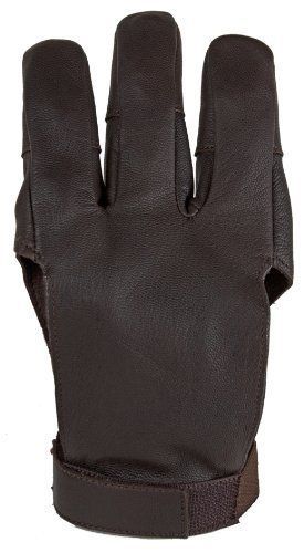 Archery Shooting Glove Three Finger Design Fits Either Hand Strap