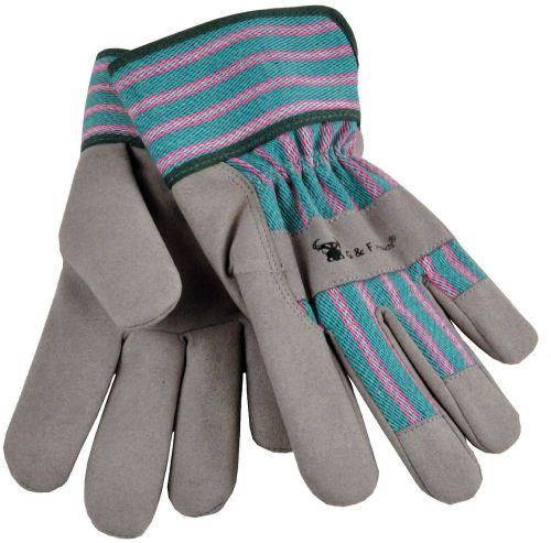 Children Work Gloves Grey Synthetic Duede Leather 5009m