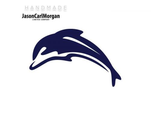 JCM® Iron On Applique Decal, Dolphin Navy Blue