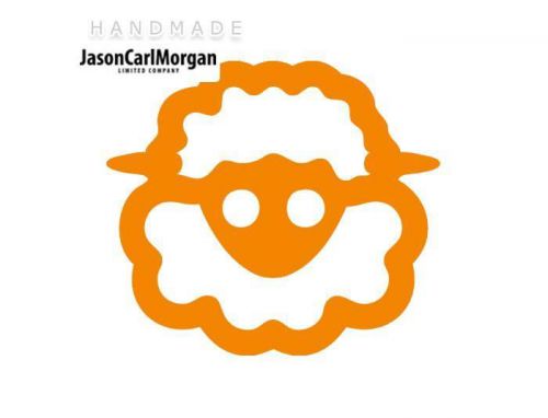 JCM® Iron On Applique Decal, Sheep Neon Orange