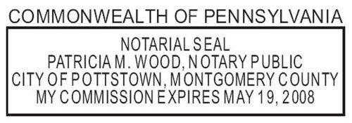 For Pennsylvania NEW Pre-Inked OFFICIAL NOTARY SEAL RUBBER STAMP Office use