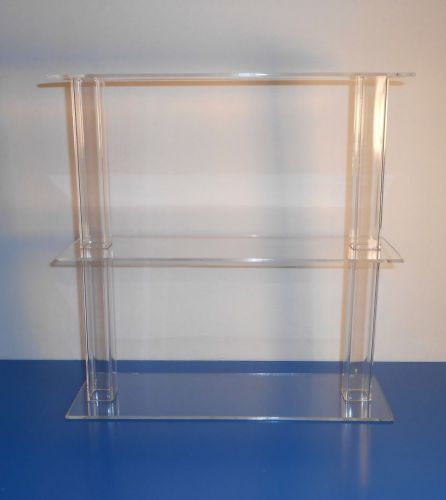 2 tier acrylic display riser - 12&#034; long x 12&#034; high x 4&#034; wide - brand new for sale