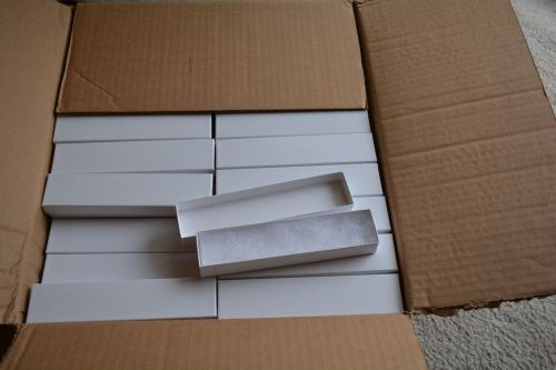 JEWELERY BOXES White Swirl 6 1/2&#034; x 1 3/8&#034; x 7/8&#034;  99 PIECES W/COTTON INSERT