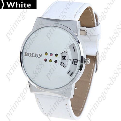 Unisex Quartz Watch Wrist Watch Synthetic Leather in White Free Shipping