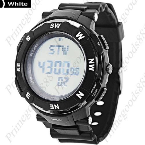 Led light digital sports high quality silica gel men&#039;s wrist wristwatch white for sale