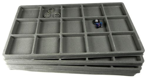 6-15 Compartment Gray  Tray Inserts  Display Jewelry
