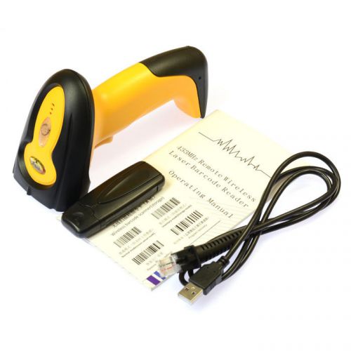 433mhz wireless laser barcode scanner reader memory support 500m distance for sale