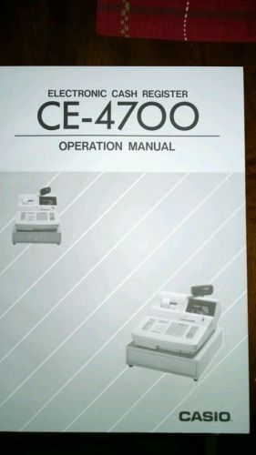 Casio CE-4700 Cash Register Owners Manual