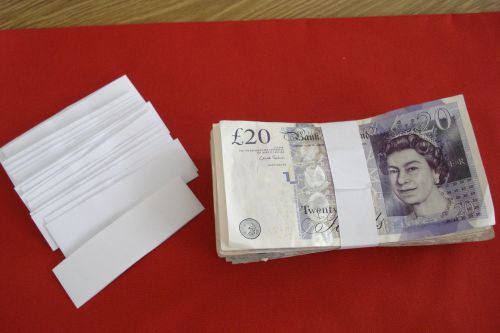 50 X BANK NOTE MONEY PAPER BANDS  FOR ?1000 of ?10 - ?20 and ?50