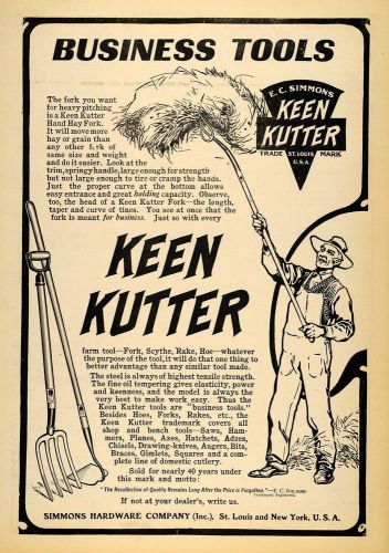 1907 Ad Simmons Hardware Keen Kutter Business Tools - ORIGINAL ADVERTISING CG2