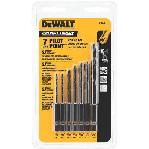 Dewalt 7pc impact ready drill bit set dd5057 new for sale