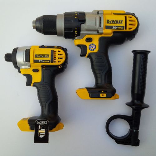 Dewalt dcd985 20v cordless battery 1/2&#034; hammer drill, dcf885 1/4&#034; impact 20 volt for sale