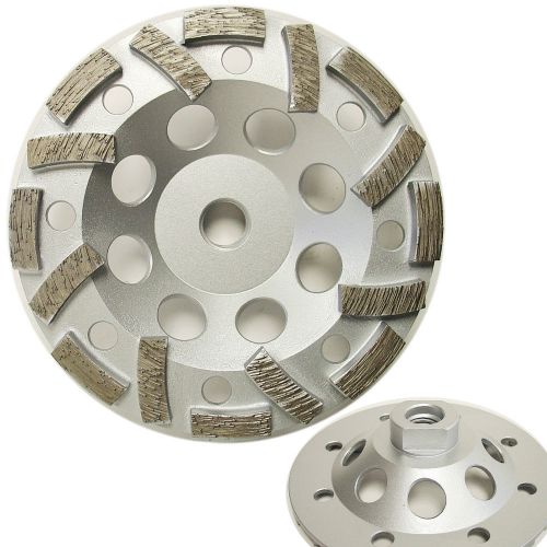 5” premium fan style concrete diamond grinding cup wheel 5/8&#034;-11 arbor for sale