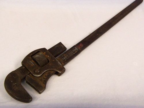 Large 36&#034; pipe wrench by the ridge tool co elyria ohio - improved stillson 36 for sale