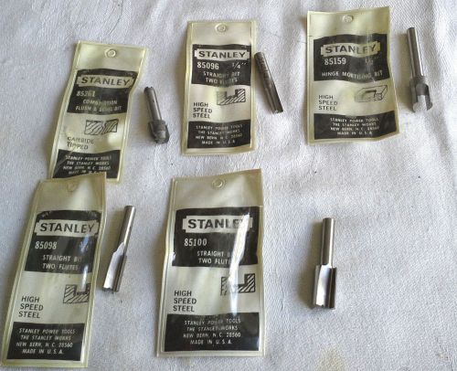 Stanley Router Bits 5 New IOP  Different Styles See Pictures -  Lot 2