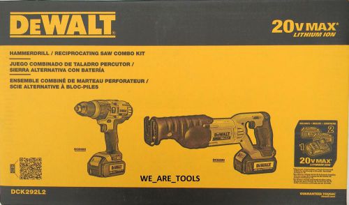 Dewalt DCK292L2 20 Volt 2-Tool Combo Kit DCD985 Drill DCS380 Reciprocating Saw