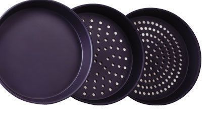 Pizza pan non-stick tapered 1-1/2&#034; d. 10&#034; top for sale