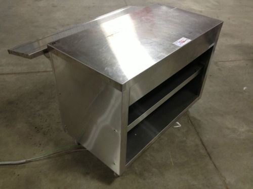 Stainless steel worktop table w/ undershelving &amp; tray slide 46.5&#034; long table for sale