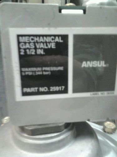 Ansul mechanical gas valve 2 1/2&#034; for sale
