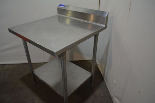 Stainless Steel Work Table with Backsplash and Bottom Shelf