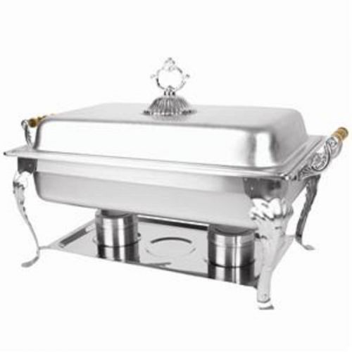 CHAFER FULL SIZE - 8 QUART RECTANGULAR WOOD HANDLE CHAFERS BANQUET - SLRCF8532Z